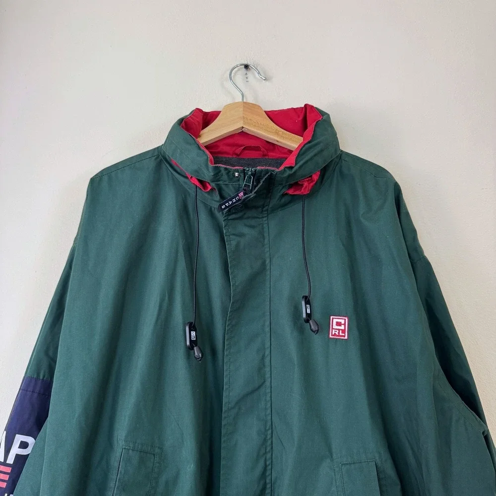 Vintage Chaps Ralph Lauren Green Zip Up Green Light Jacket - XL
